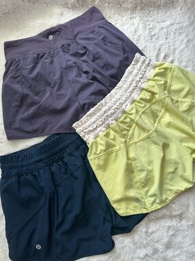 Lululemon Hotty Hot High-Rise Shorts Lot of 3 Size 8 Athletic Running Bundle